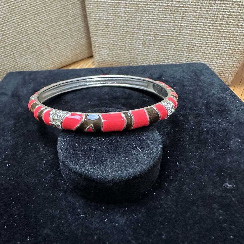 Sequin Nordstrom Multicolor Silver Tone Statement Enamel Bangle Bracelet #23